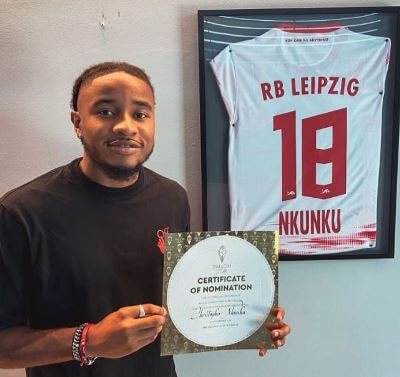 Christopher Nkunku was honored to be part of the Ballon d'Or nominees.